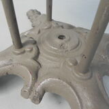 Steel garden table on cast iron base