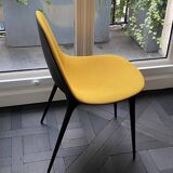 4-LEG CHAIRS IN STEEL, MATT BLACK VARNISH, CASSINA, CAPRICE MODEL
