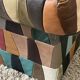Pouf/chest or Ottoman “Harlequin” leather 1970