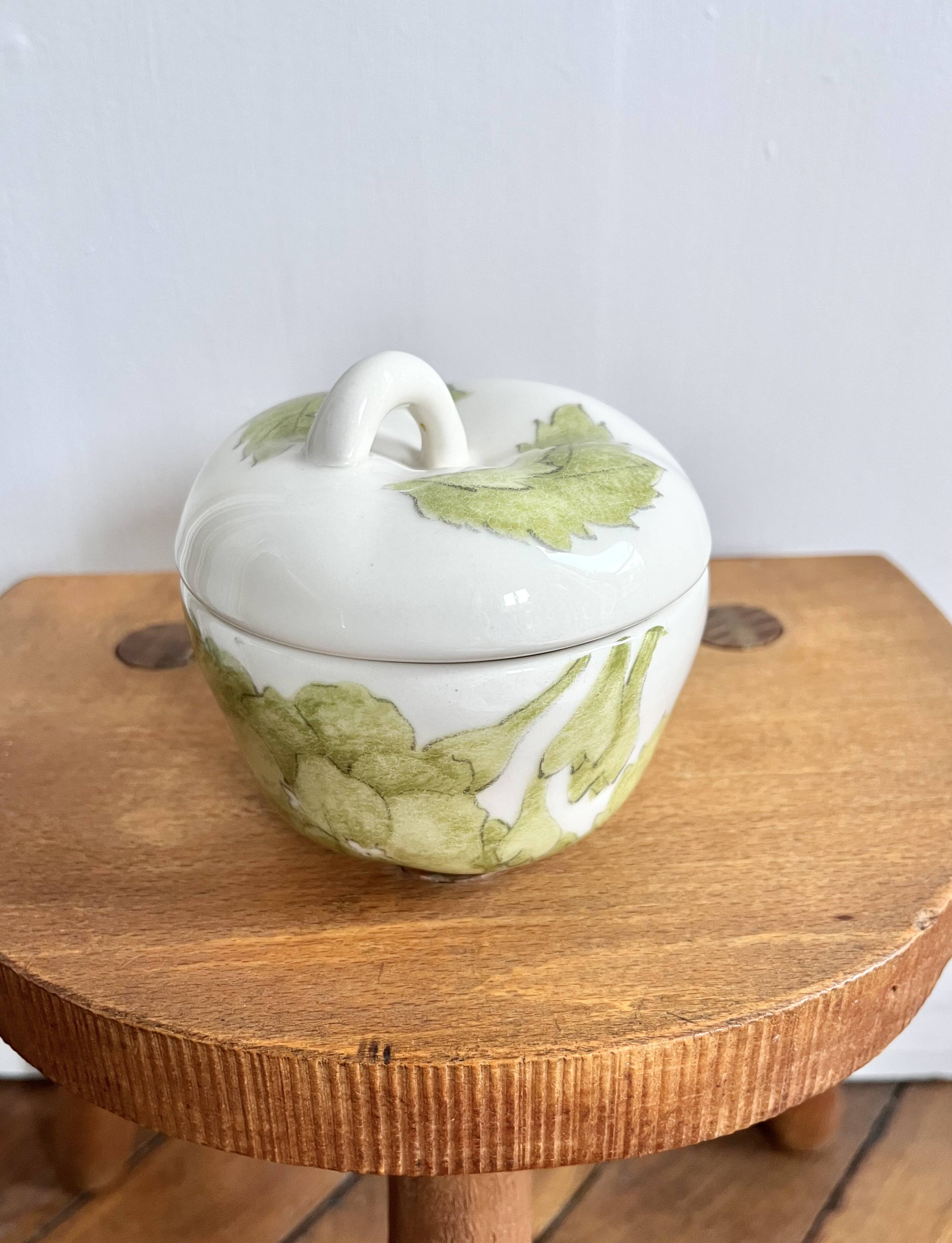 Sucrier confiturier forme pomme vintage