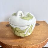 Vintage apple-shaped jam sugar bowl