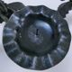 Pair of brutalist 60s metal chain candle holders