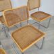 Chaises Cesca B32 design Marcel Breuer vintage