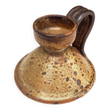 Handcrafted stoneware candle holder