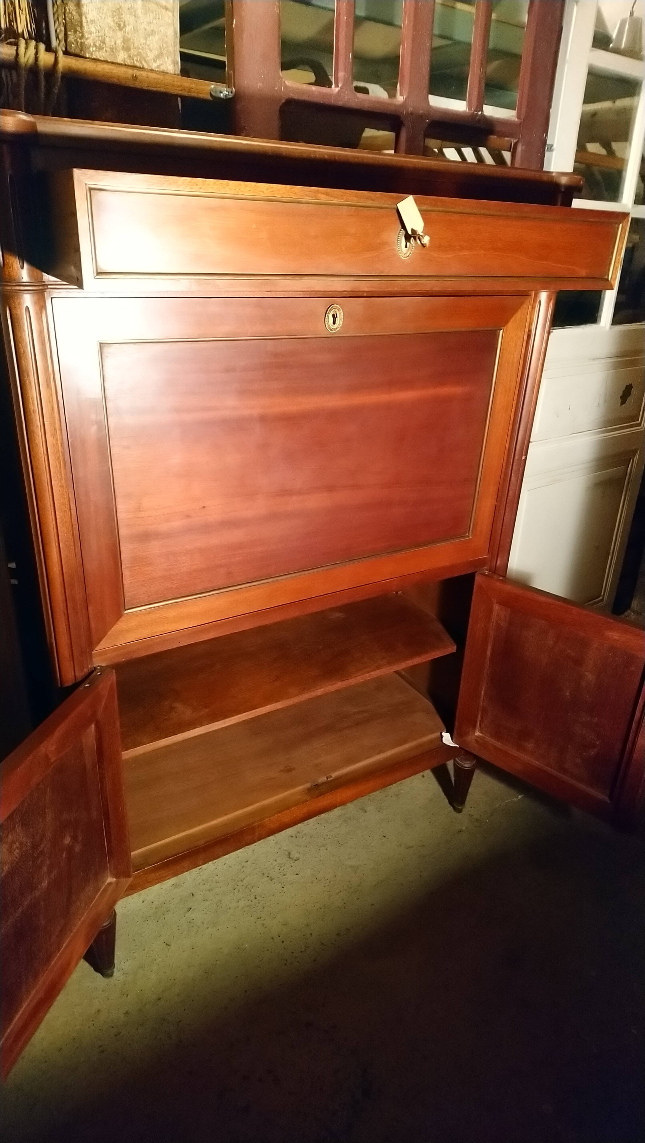 English-style solid wood secretary.