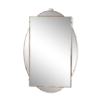 Miroir Biseauté Bicolore - Ovale/Rect. - Art Deco