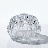 Glass globe flower holder, Reims, 19 holes, vintage 1950-1960