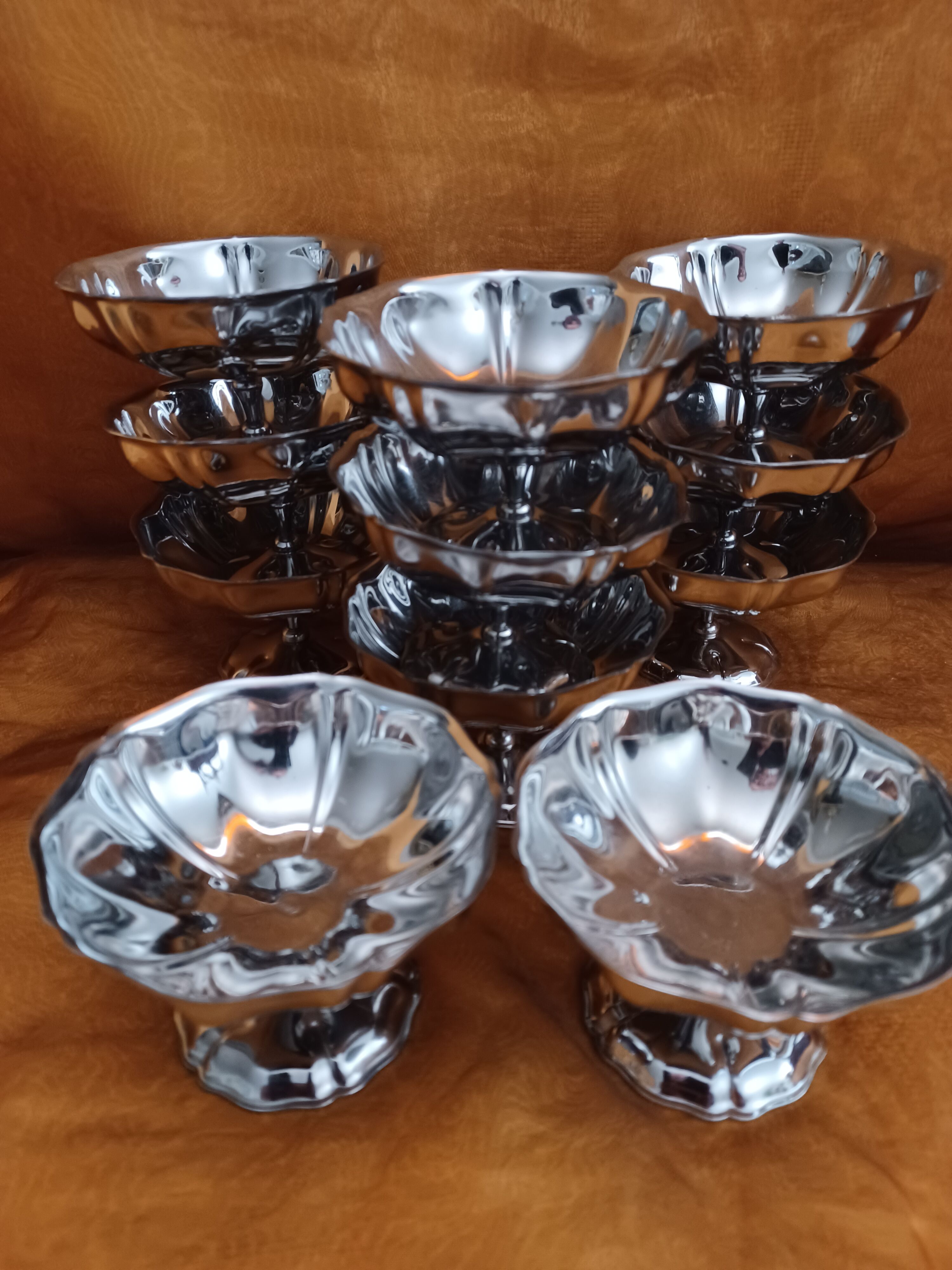 11 Stainless steel dessert ice cream cups