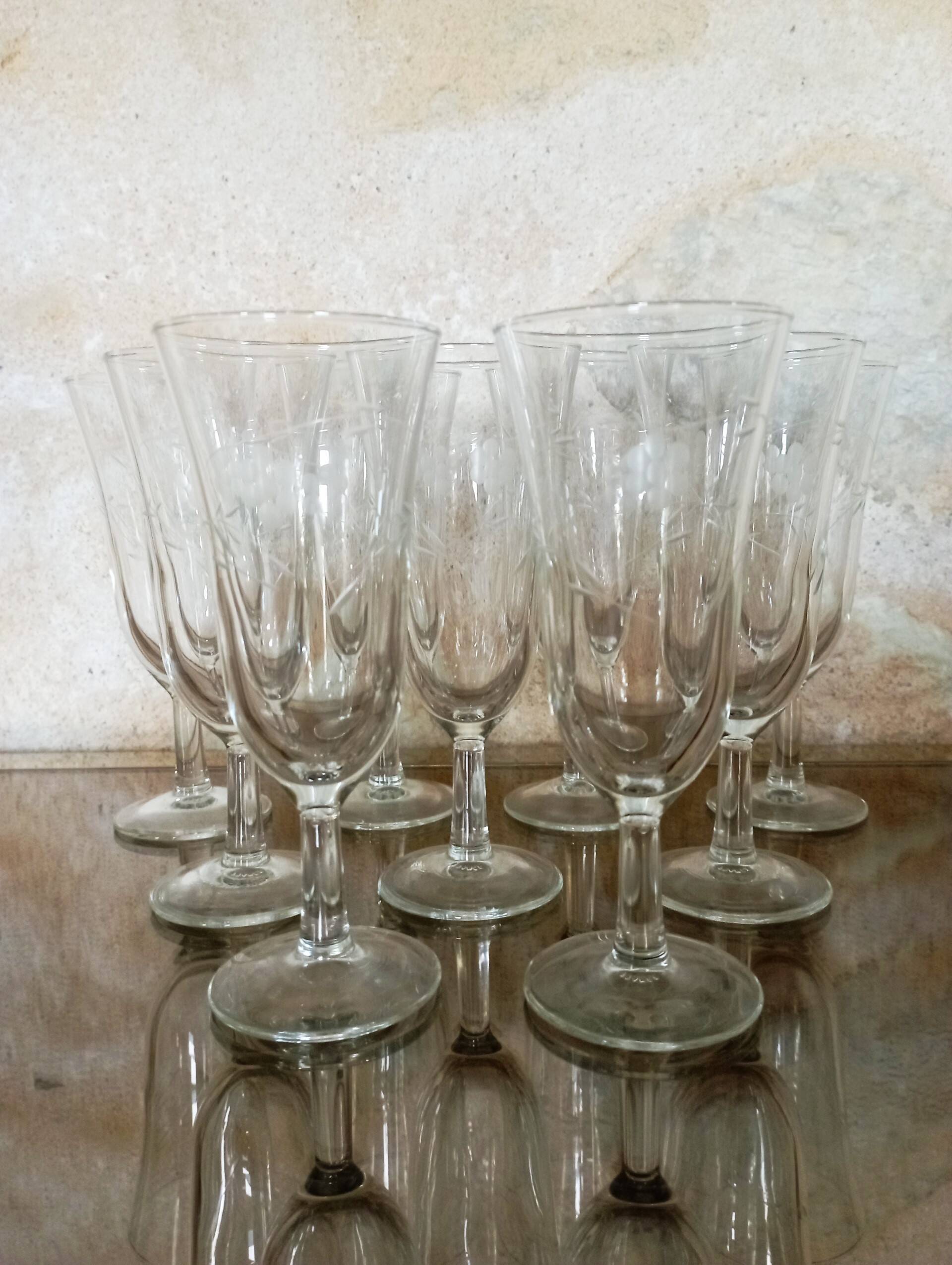 Antique champagne flutes