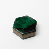 Porte-crayon en malachite et laiton (années 70)