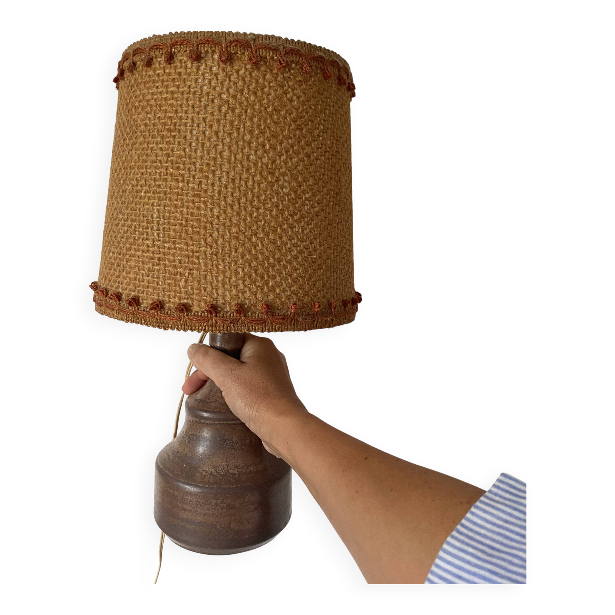 70s stoneware ceramic floor lamp, 42 cm