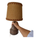 Lampe pied en céramique grès années 70 , 42 cm