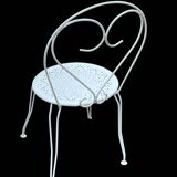White wrought iron garden furniture - 3 pieces