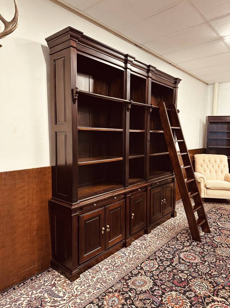 Classic English Mahogany Library Bookcase