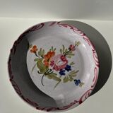 Sicilian plate pink hand-painted floral pattern