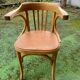 Baumann armchair n°21 seat imitation beige leather
