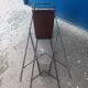 Door magazines side table steel file and wood vintage Scandinavian design