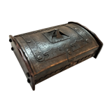 Metal and wood jewellery box