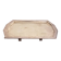 Art Deco metal plate, silvered, hammered on a flat vintage serving stand.