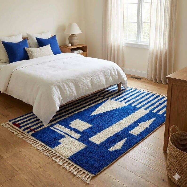 Beni Ourain Berber rug made of pure wool, handmade, 200/300 cm.
