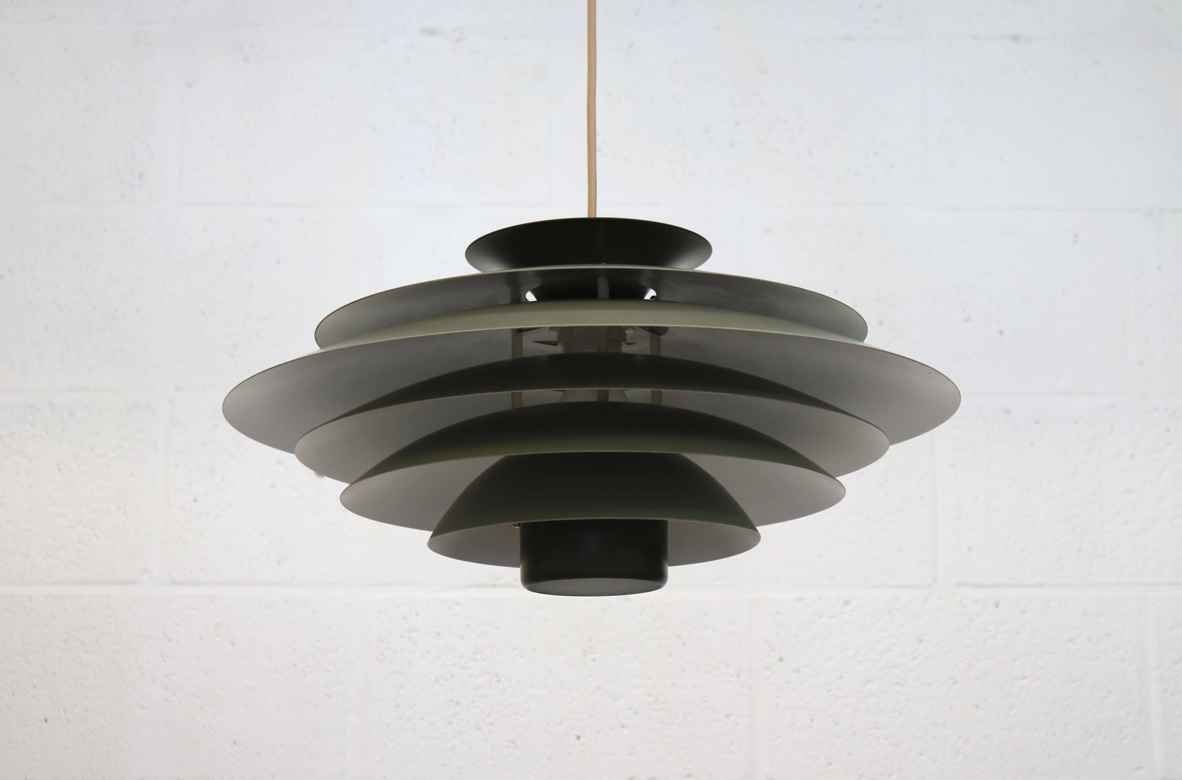 XL Green Pendant Lamp, Form Light Nordic Design, 1970s Denmark