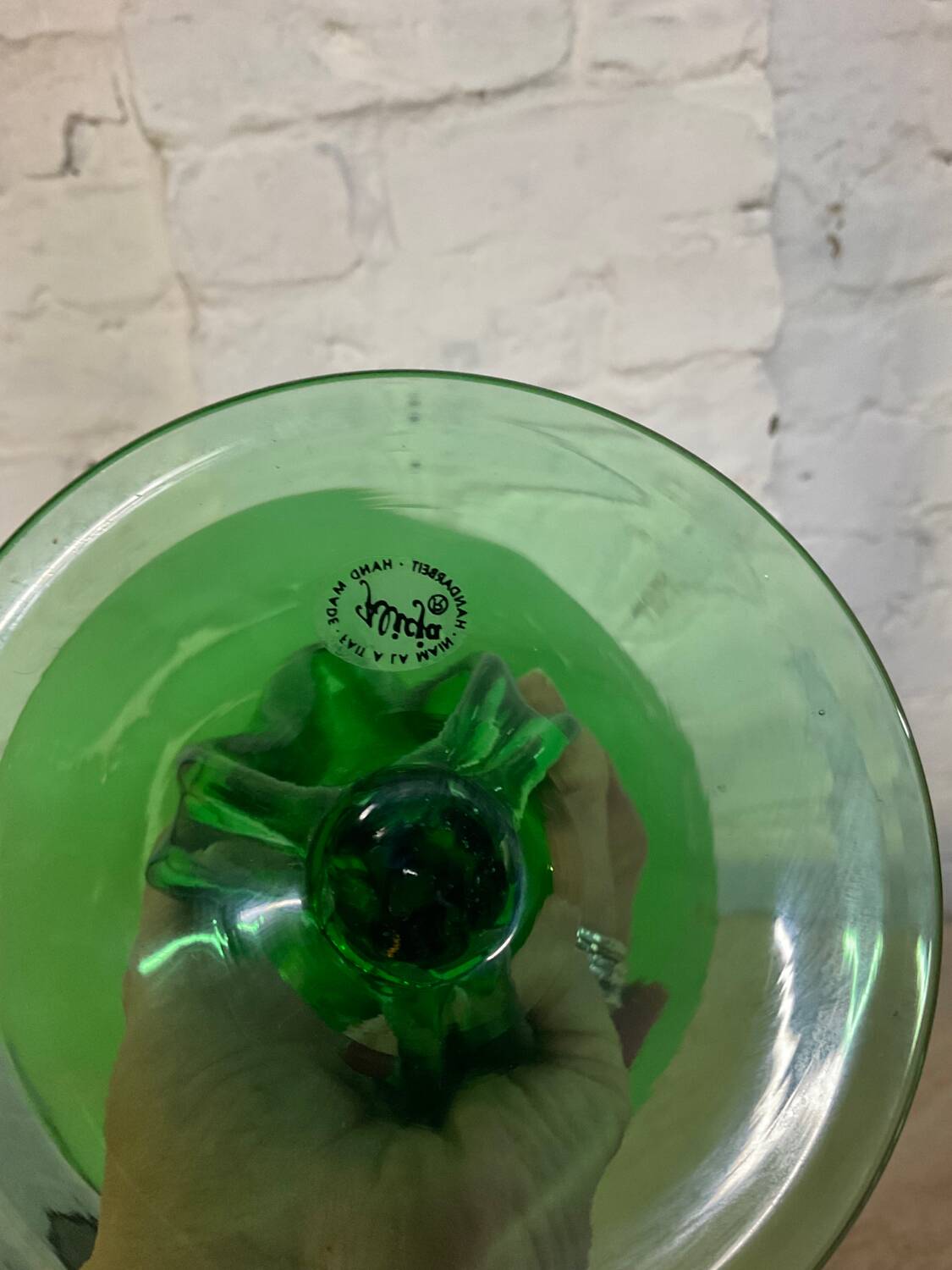 Vintage glass paste pocket tray