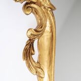 Baroque mirror in golden resin