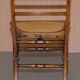 Chaise pliante militaire rare circa 1890 en fruitwood massif avec ferrure en laiton