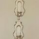 Pair Of Mid Century Swedish Pewter Sconces