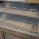 Shop counter made of birch and oak with twenty drawers, 1940s.