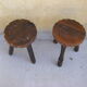 Pair of vintage low stools