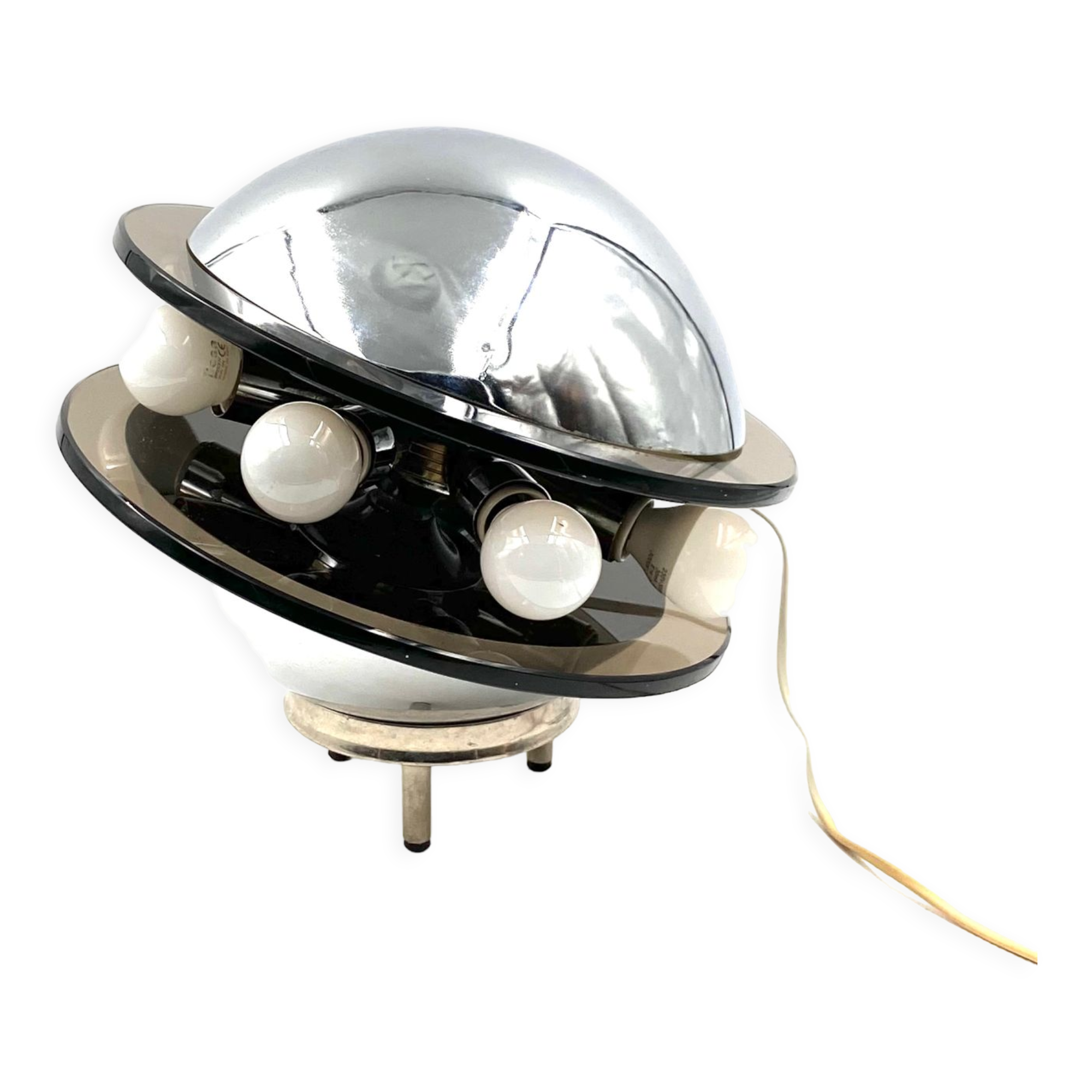 Space age flying saucer Ufo table lamp, Italy 1970s