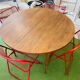 Table ronde extensible vintage scandinave