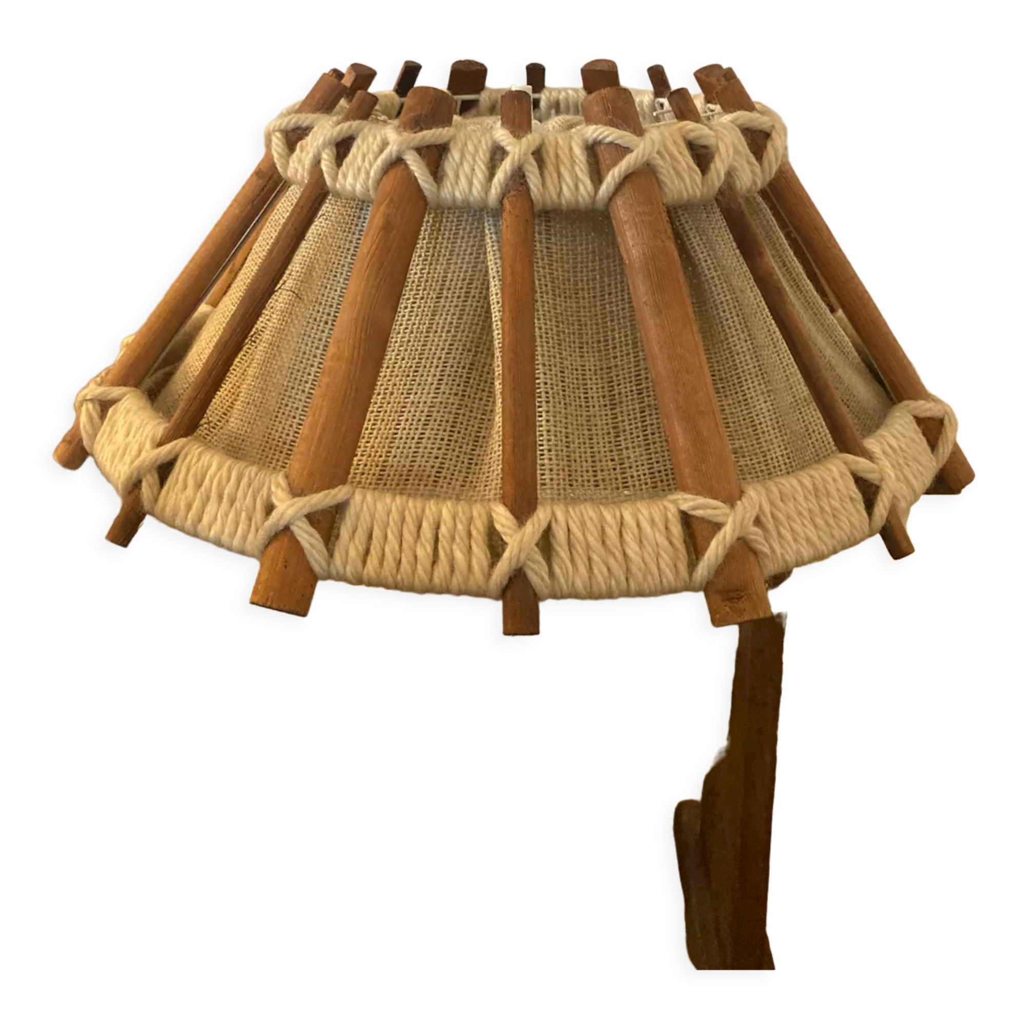 Suspension vintage scandinave en bois