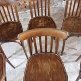 set of 6 bistro chairs from the 1960s