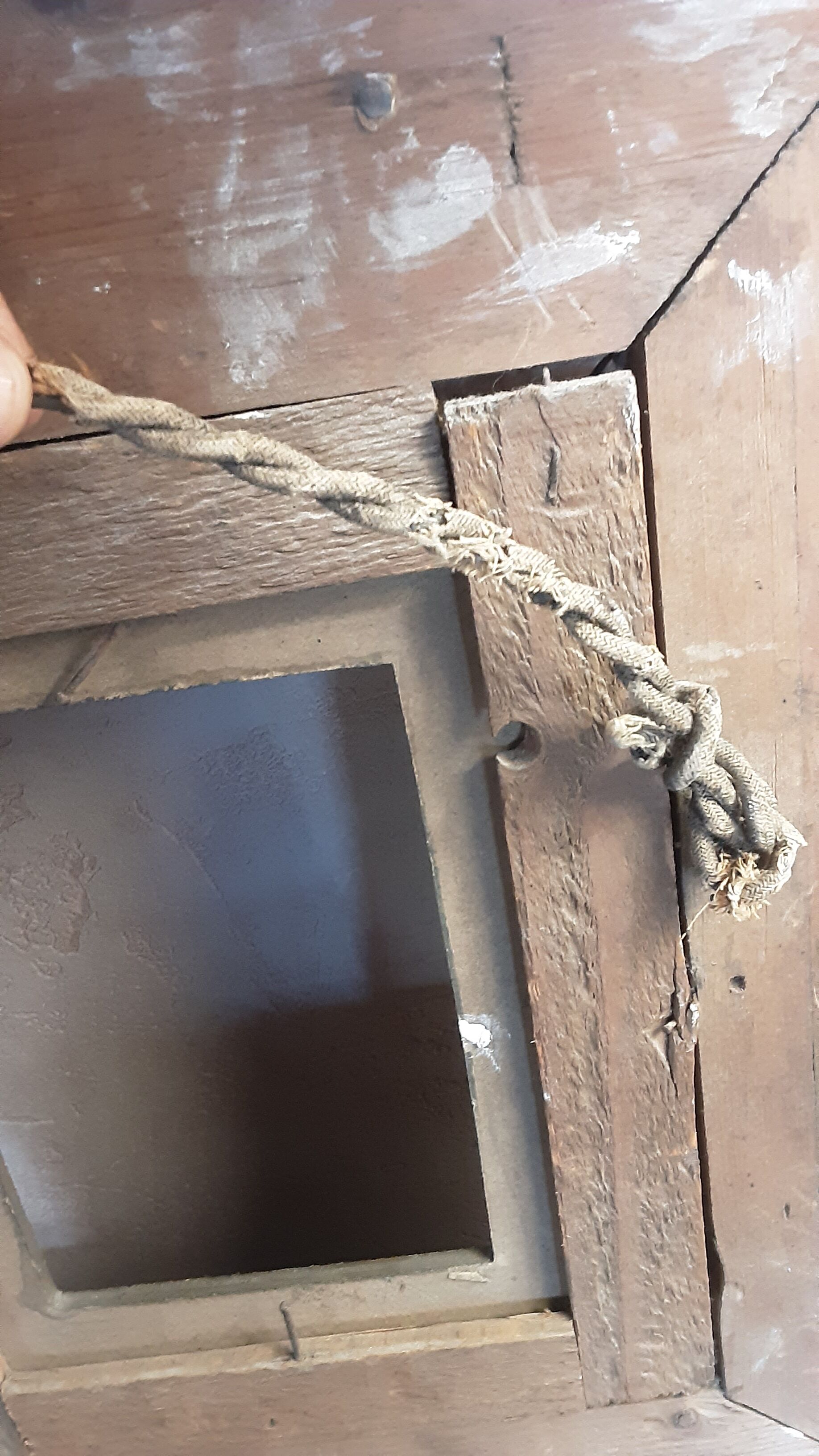 Wood frame and old plaster