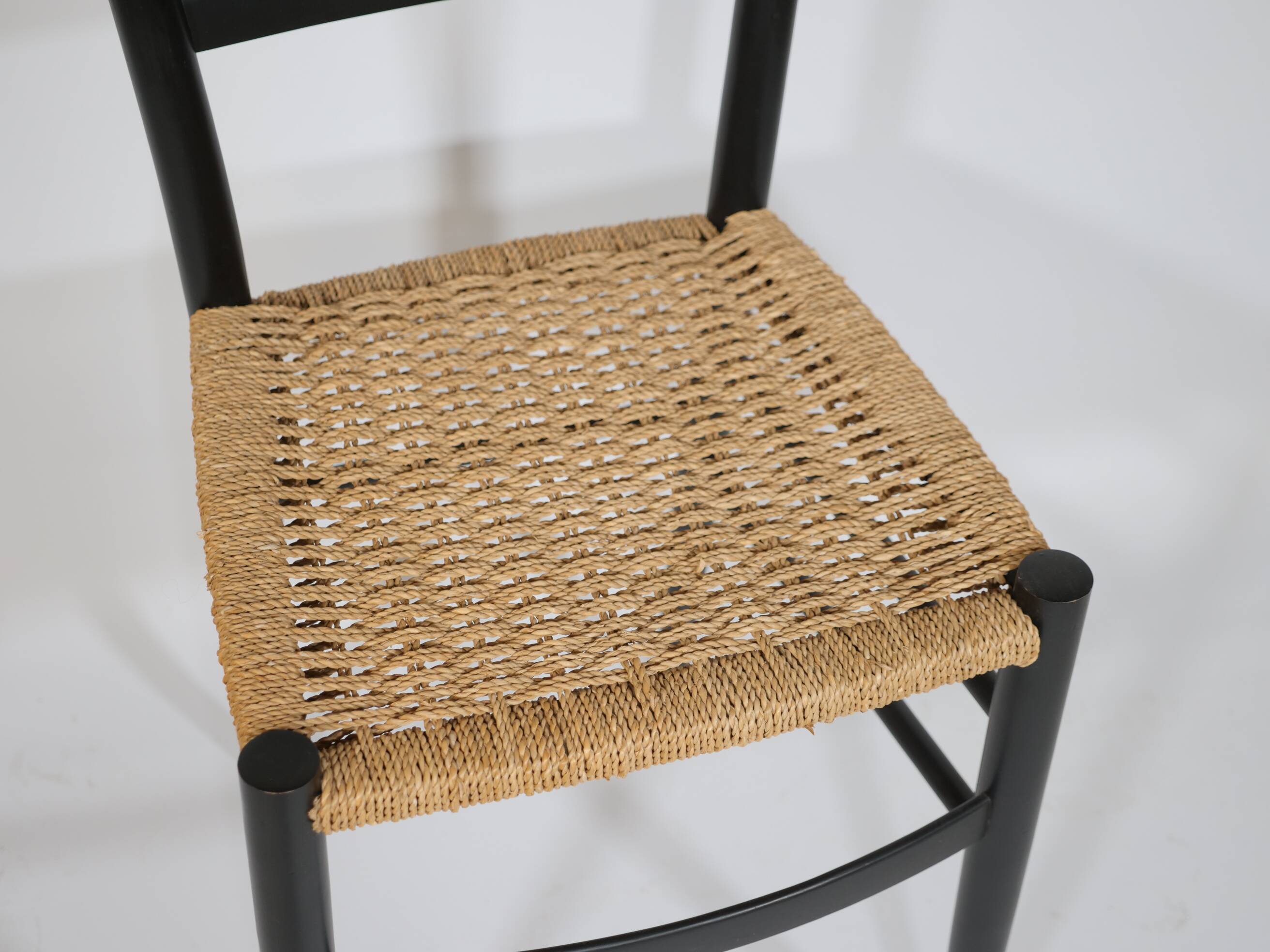 B&B Italy Wicker Chairs Table Colorful Mid-Century Design 60s 70s, Set of 5