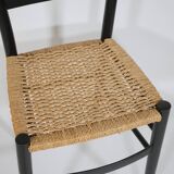 B&B Italy Wicker Chairs Table Colorful Mid-Century Design 60s 70s, Set of 5