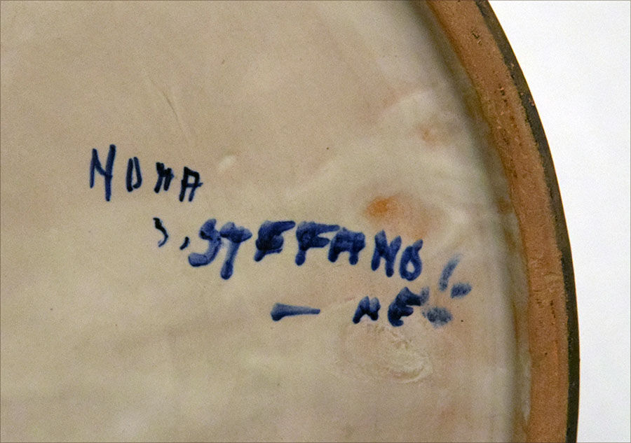 Terracotta vase with futurist decoration, 1960s