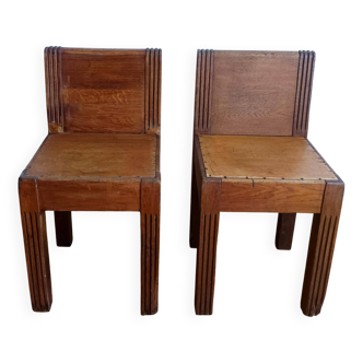 Paire de chaises enfant art déco