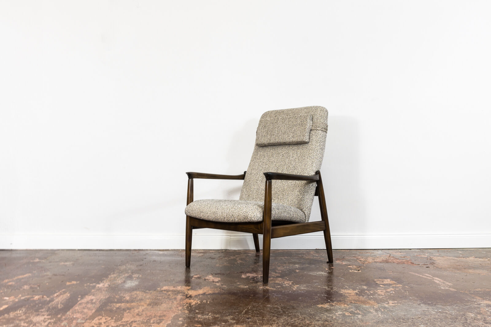 Gfm 64 back armchair with ottoman by edmund homa 1960's
