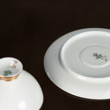 Cup and saucer set in bavaria 1950 porcelain