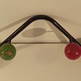 Vintage wood ball coat holder