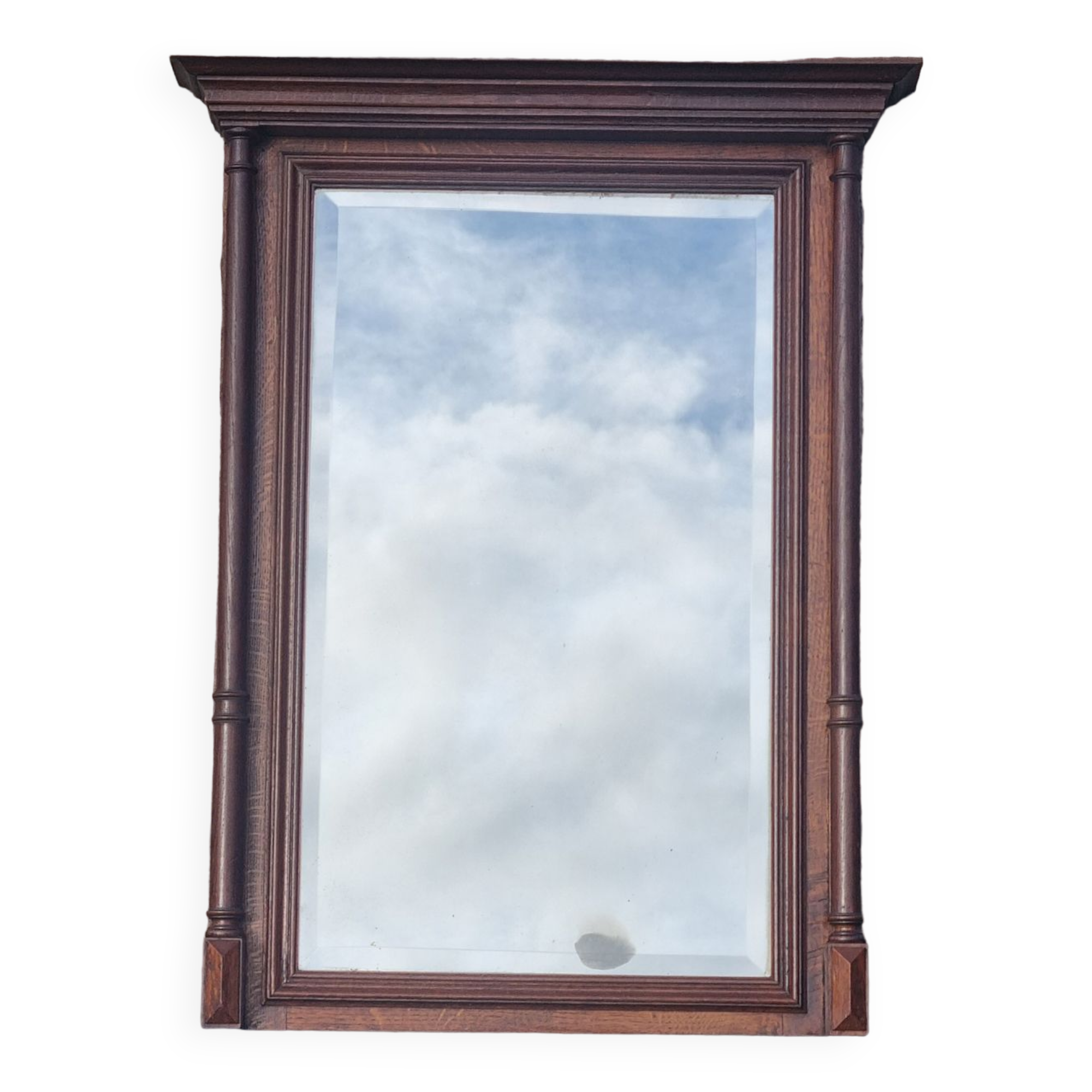 Large mirror Trumeau, wood, vintage, Henri II