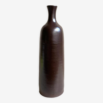 Stoneware bottle vase by Jean Dubost