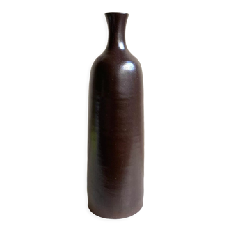 Vase bouteille en grès par Jean Dubost