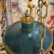Antique gilded bronze chandelier with six arms, in Empire style.