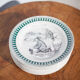 Service ceramic dessert plate St Amand x 11, cheese plate, talking plate theme sport
