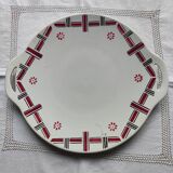 Gien opaque porcelain cake dish
