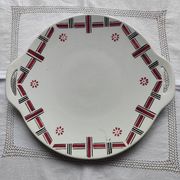 Plat à gâteau porcelaine opaque Gien